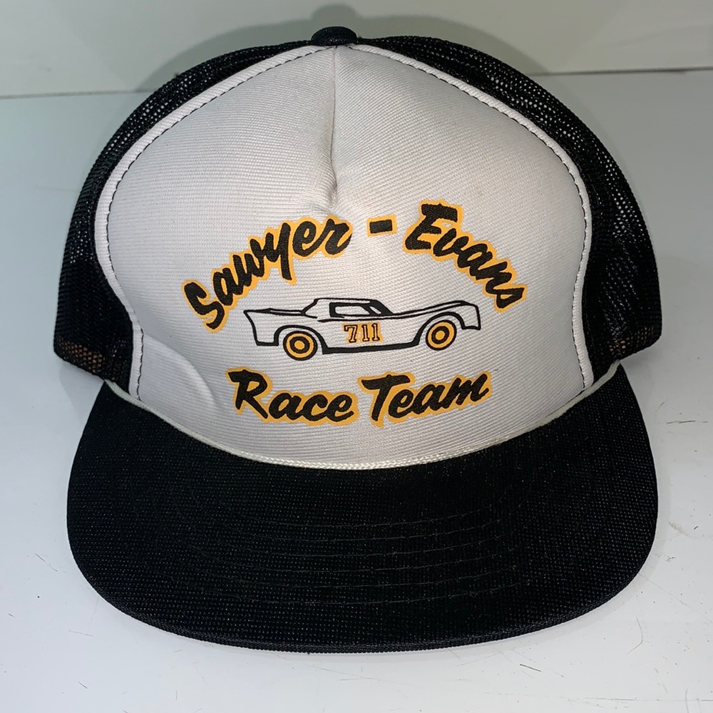 sawyer evans race team vintage hat snapback mesh